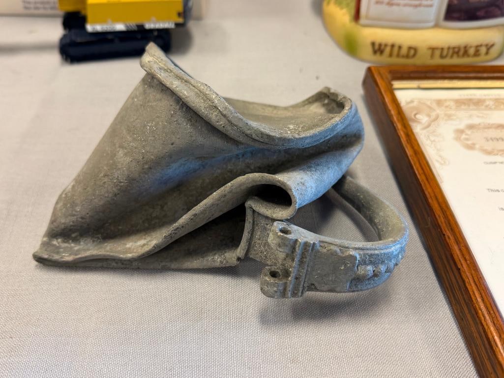 ANTIQUE PEWTER GERMAN BEER STEIN SAID TO HAVE BEEN RECOVERED FROM A SHIP WRECK - 8
