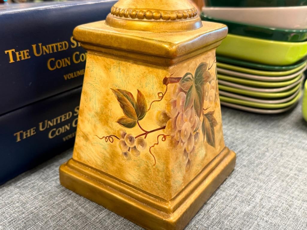 DECORATIVE URN STYLED CERAMIC ACCENTS CLOCK - 5