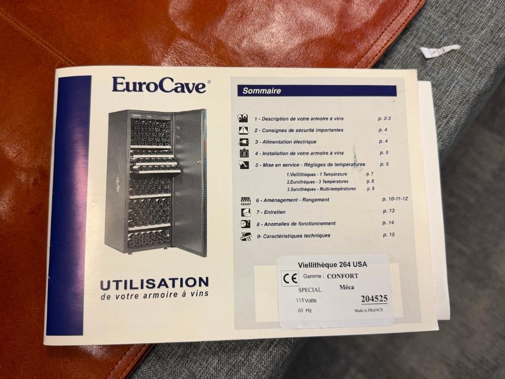 EUROCAVE COMFORT VIELLITHEQUE 264 WINE BOTTLE CELLAR WITH SEVEN SLIDING SHELVES - 9
