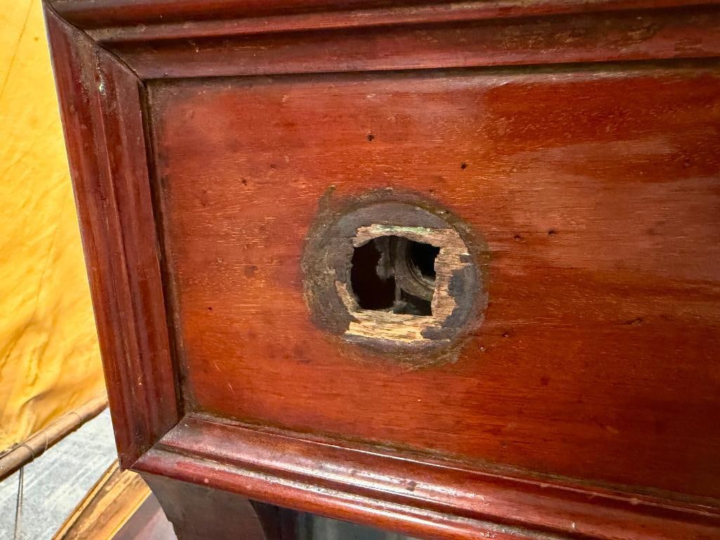 19TH CENTURY ENGLISH BRASS BEER TAP MAHOGANY CABINET WITH BRASS AND PORCELAIN HARDWARE - 10