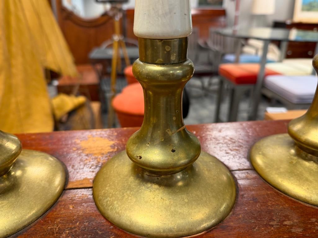 19TH CENTURY ENGLISH BRASS BEER TAP MAHOGANY CABINET WITH BRASS AND PORCELAIN HARDWARE - 6
