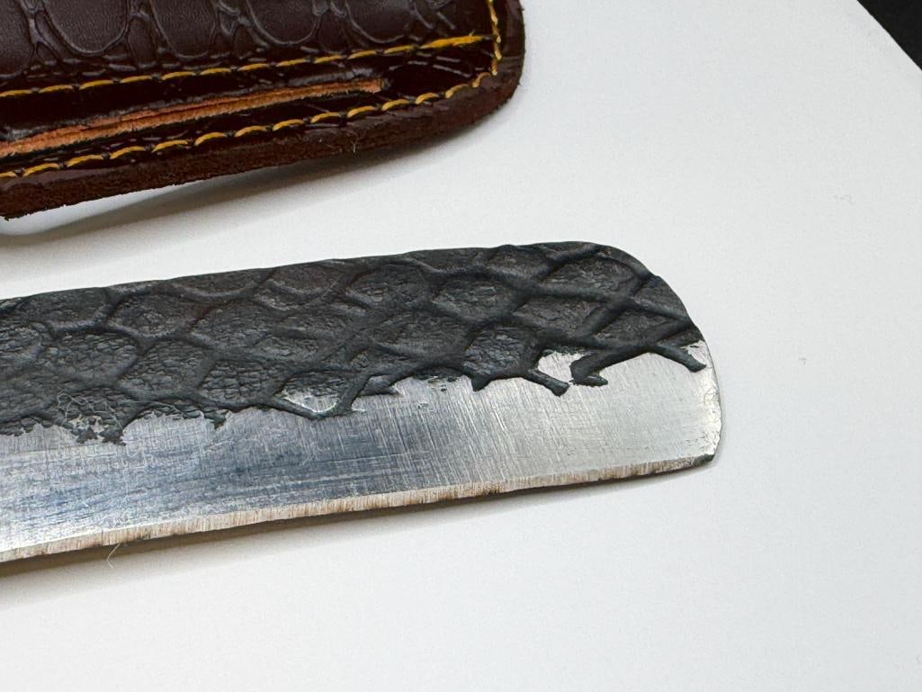 FORGED CARBON STEEL ROUNDED CLEAVER FIXED BLADE KNIFE FEATURING FULL TANG BLADE - 3