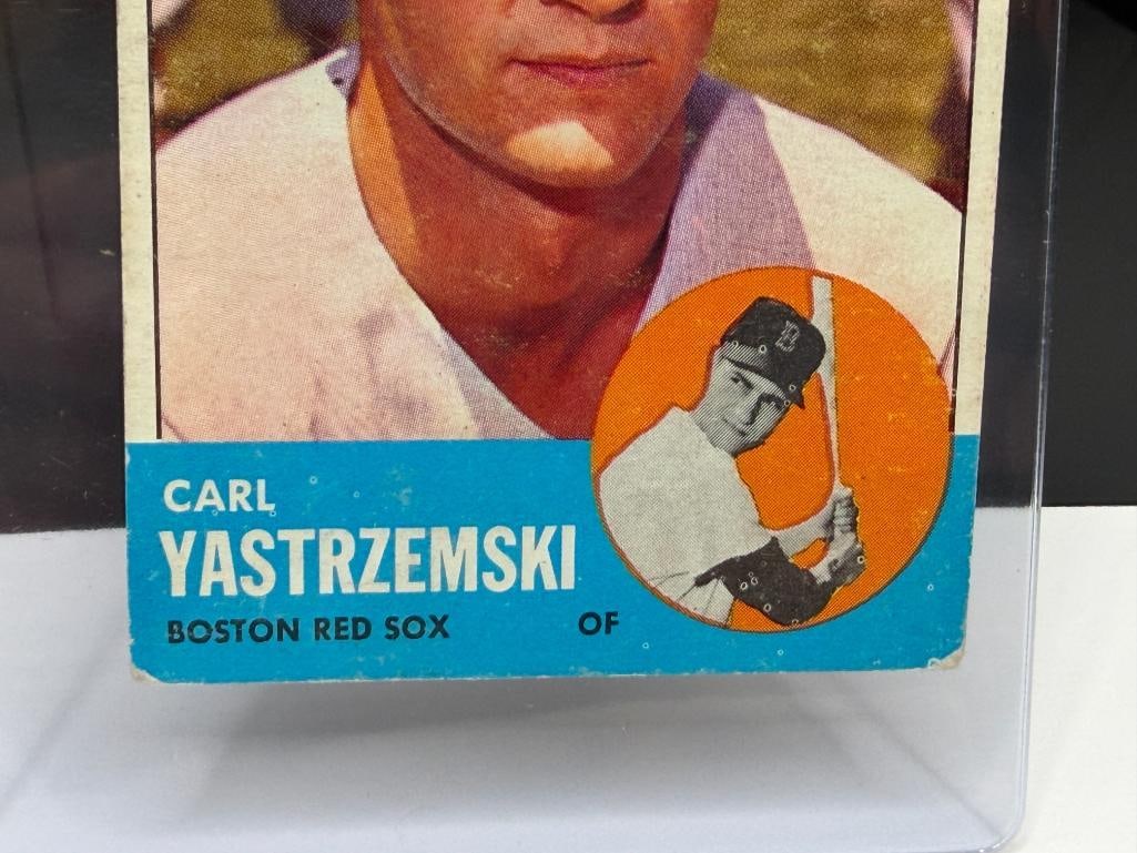 1963 TOPPS #115 CARL YASTRZEMSKI BASEBALL CARD - 3
