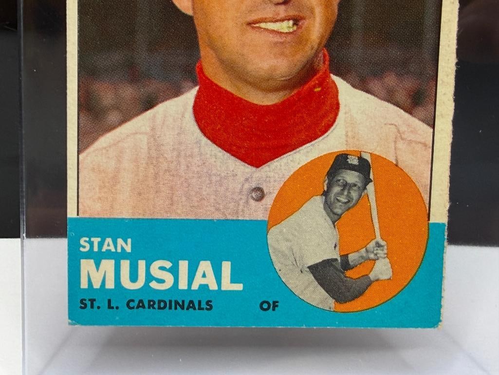 1963 TOPPS #250 STAN MUSIAL BASEBALL CARD - 3
