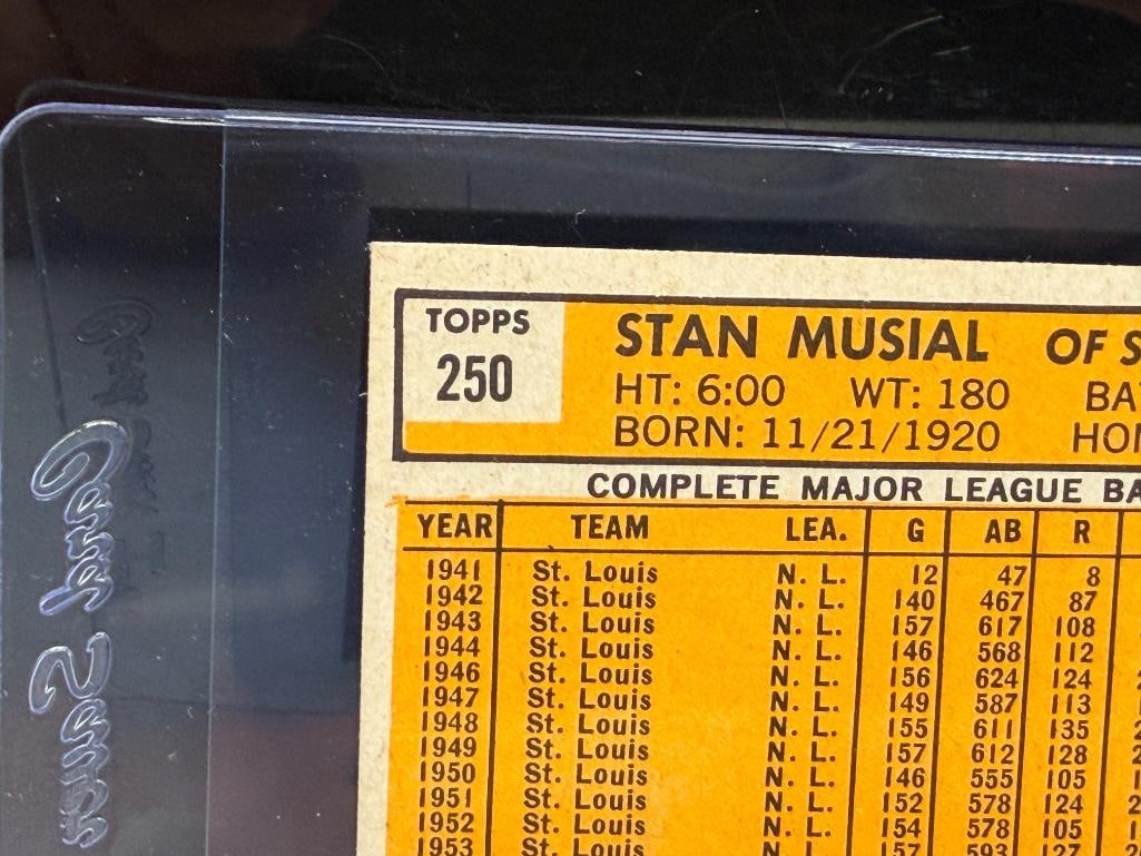 1963 TOPPS #250 STAN MUSIAL BASEBALL CARD - 9