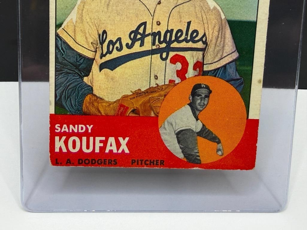 1963 TOPPS #210 SANDY KOUFAX BASEBALL CARD - 3