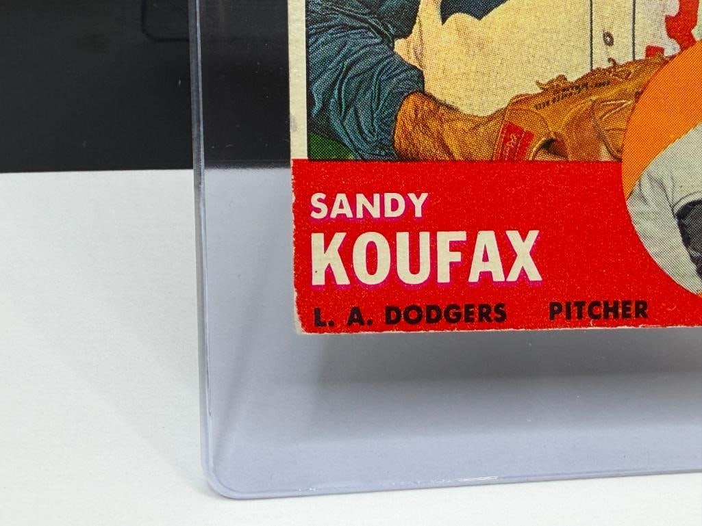 1963 TOPPS #210 SANDY KOUFAX BASEBALL CARD - 4