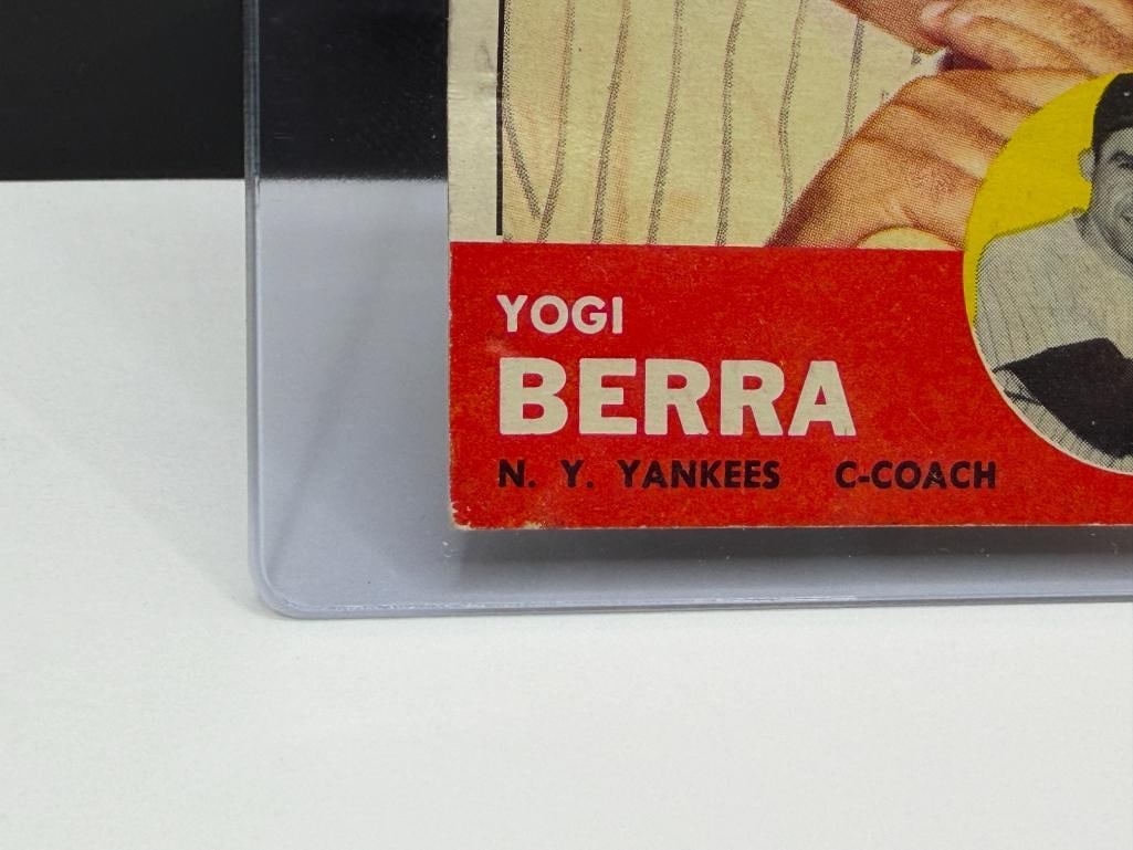 1963 TOPPS #340 YOGI BERRA BASEBALL CARD - 4