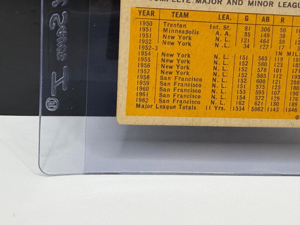 1963 TOPPS #300 WILLIE MAYS BASEBALL CARD - 11