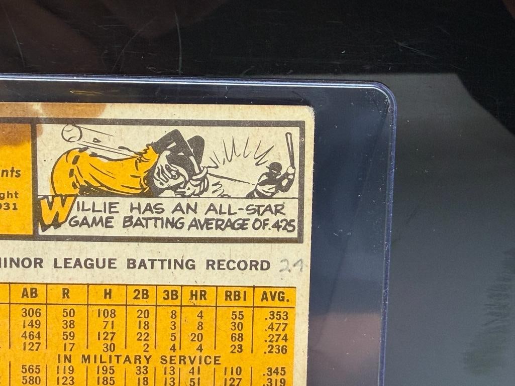 1963 TOPPS #300 WILLIE MAYS BASEBALL CARD - 13