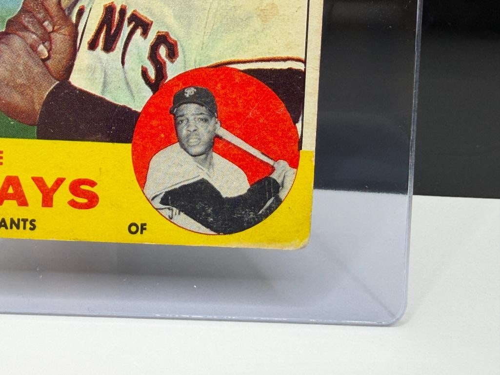 1963 TOPPS #300 WILLIE MAYS BASEBALL CARD - 5