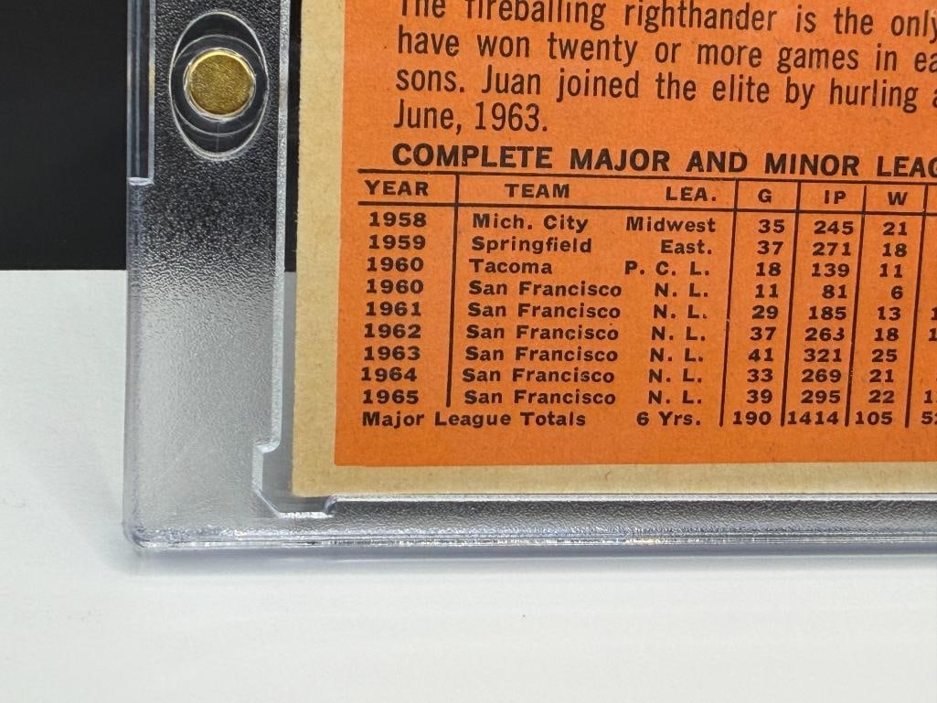 AUTOGRAPHED 1966 TOPPS #420 JUAN MARICHAL BASEBALL CARD - 10