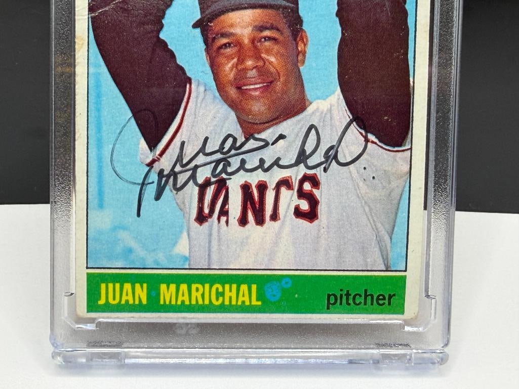 AUTOGRAPHED 1966 TOPPS #420 JUAN MARICHAL BASEBALL CARD - 3