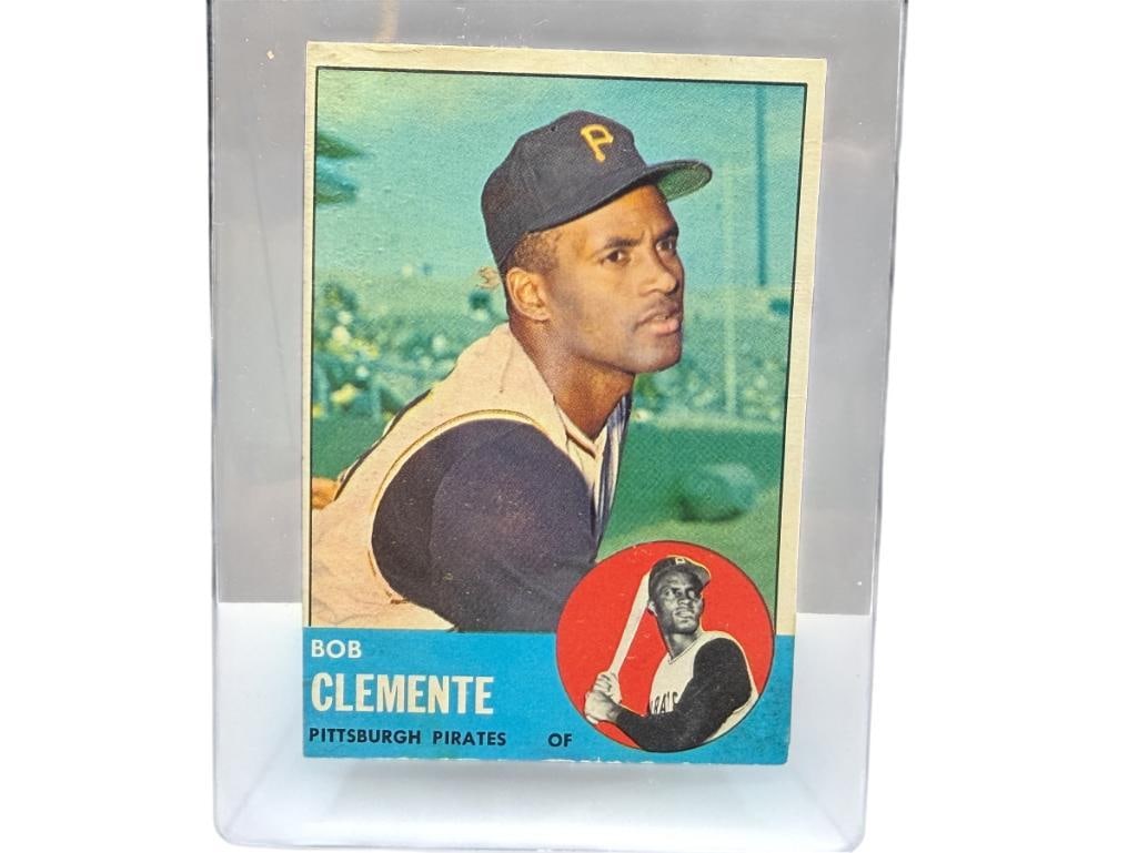 1963 TOPPS #540 BOB CLEMENTE BASEBALL CARD: BOB CLEMENTE (ROBERTO CLEMENTE), PITTSBURGH PIRATES, HALL OF FAMER, RARE CARD, SEE PHOTOS FOR CONDITION, FROM THE ESTATE OF A LOCAL RENO, NV DOCTOR AT RENOWN WHO RAN BIG LEAGUE SPORTS MEDICINE BA