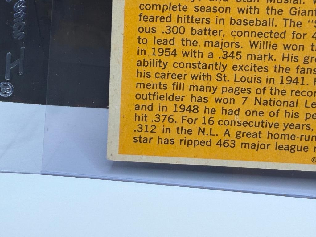 1963 TOPPS #138 PRIDE OF N.L. WILLIE MAYS AND STAN MUSIAL BASEBALL CARD - 10