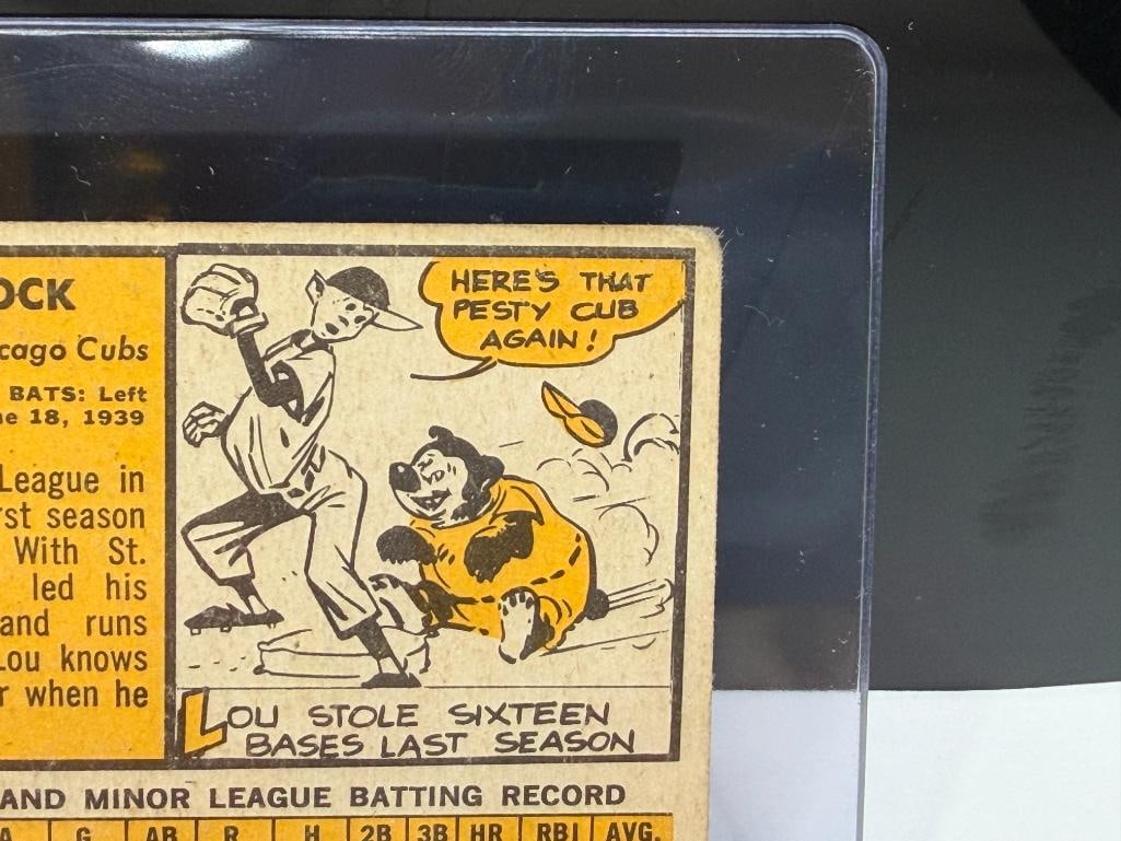 1963 TOPPS #472 LOU BROCK BASEBALL CARD - 12