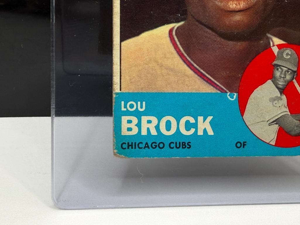 1963 TOPPS #472 LOU BROCK BASEBALL CARD - 4