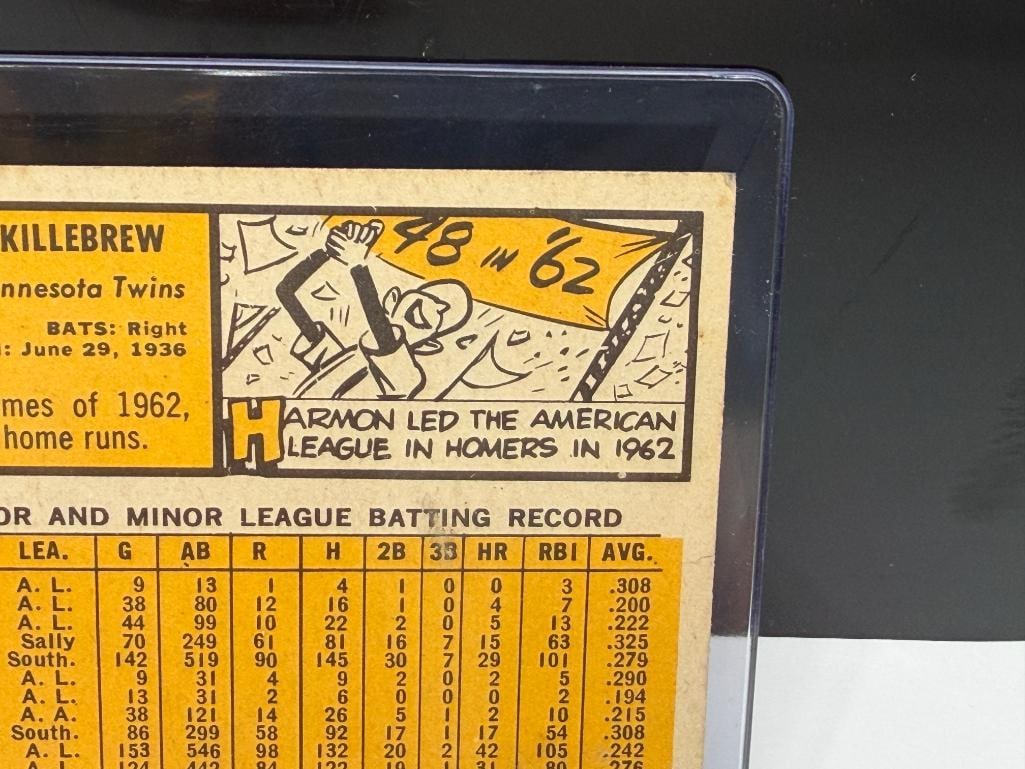 1963 TOPPS #500 HARMON KILLEBREW BASEBALL CARD - 12