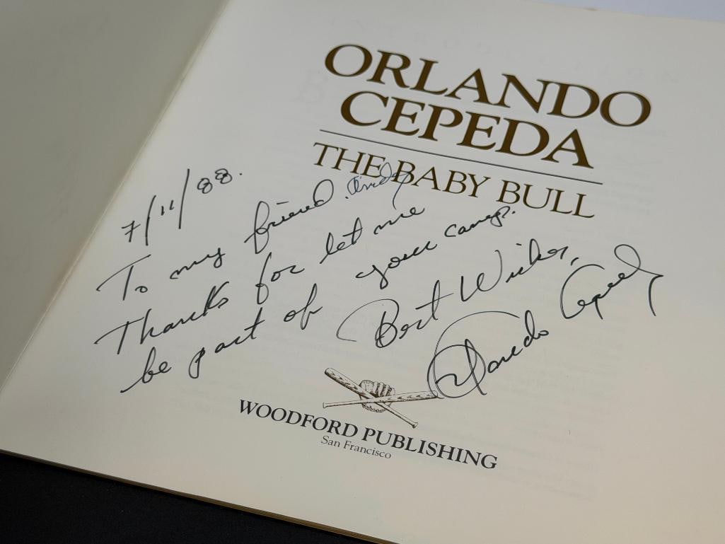 AUTOGRAPHED ORLANDO CEPEDA " ORLANDO CEPEDA THE BABY BULL " BOOK - 3
