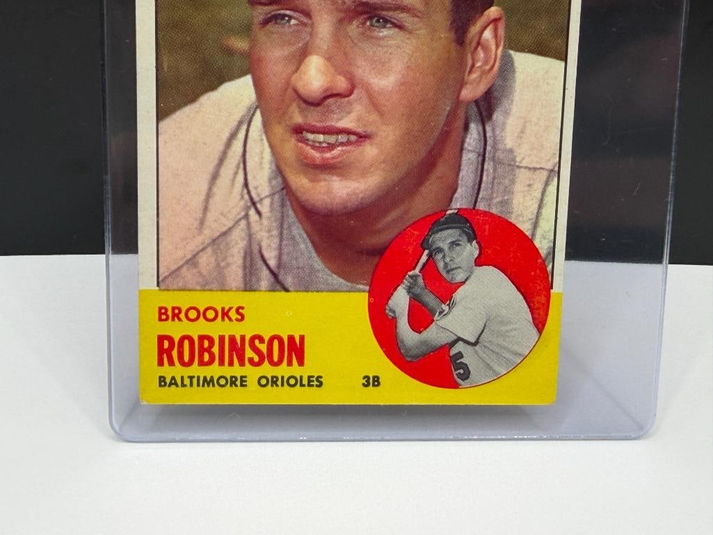 1963 TOPPS #345 BROOKS ROBINSON BASEBALL CARD - 3
