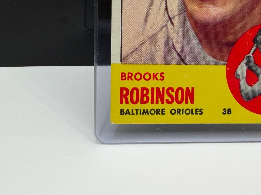 1963 TOPPS #345 BROOKS ROBINSON BASEBALL CARD - 4
