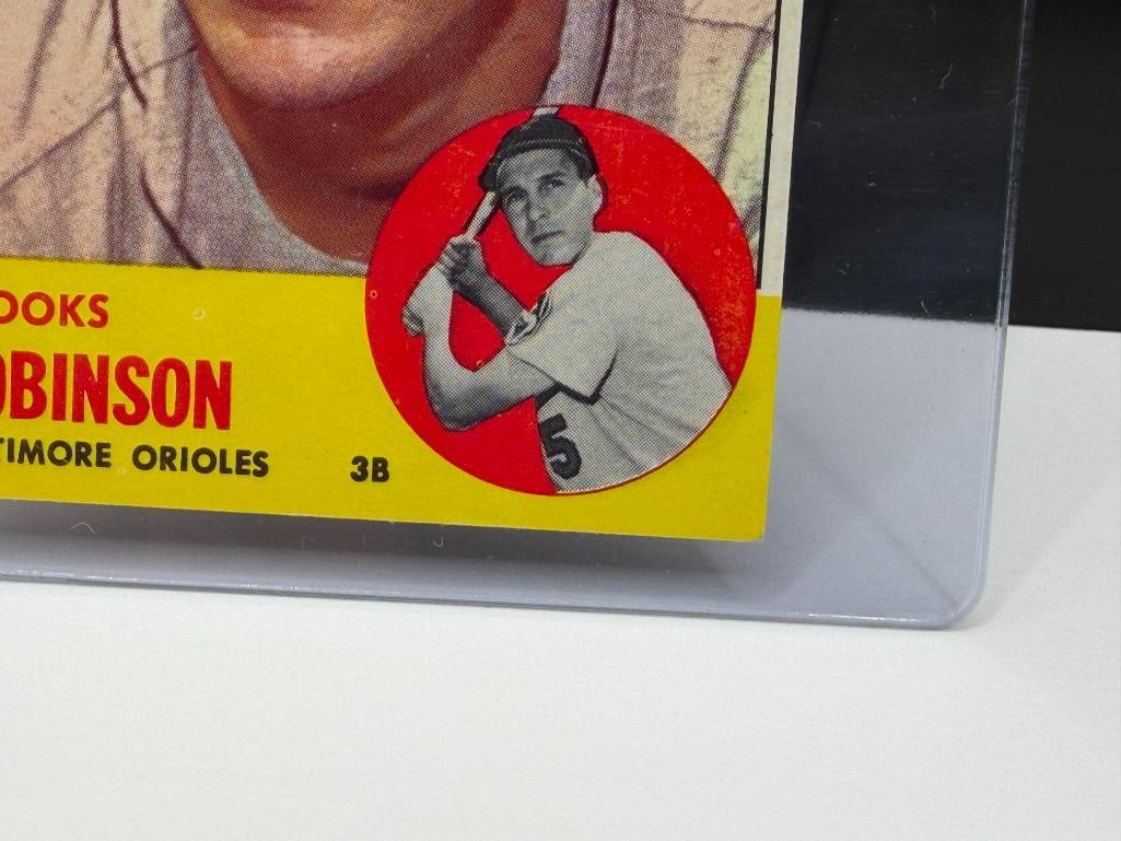 1963 TOPPS #345 BROOKS ROBINSON BASEBALL CARD - 5