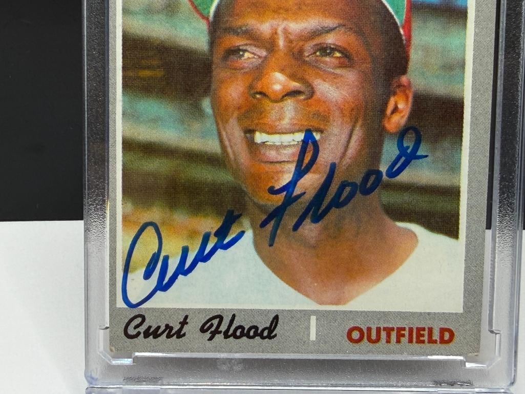 AUTOGRAPHED 1970 TOPPS #360 CURT FLOOD BASEBALL CARD - 3