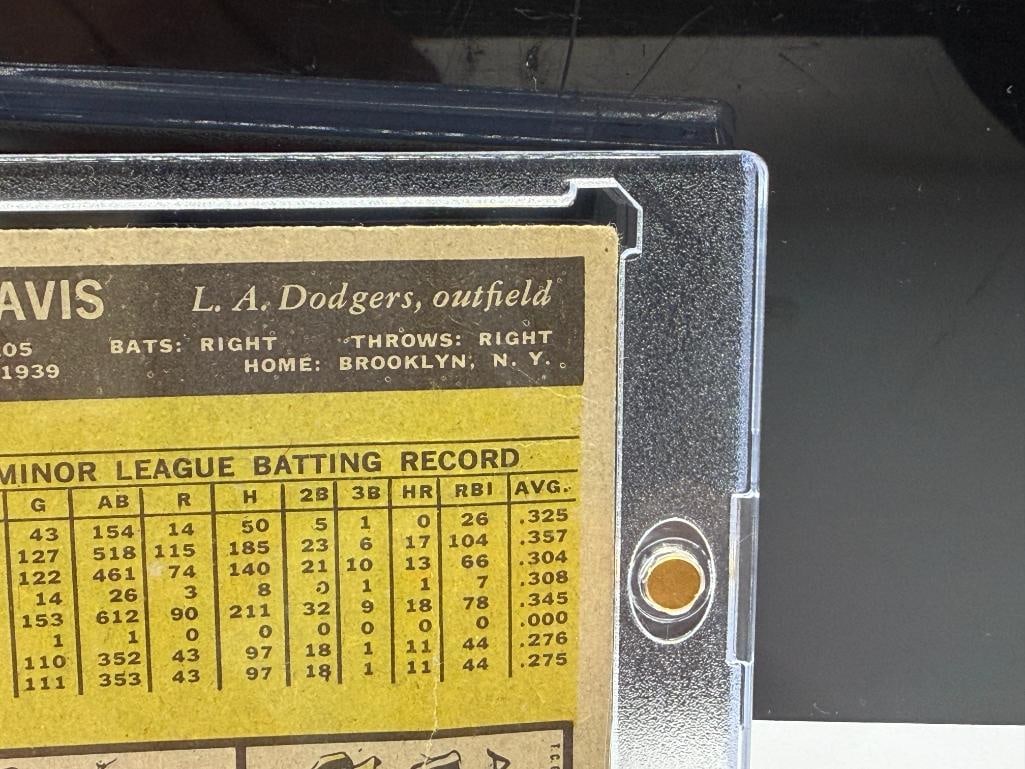 AUTOGRAPHED 1961 TOPPS #168 TOMMY DAVIS ALL-STAR ROOKIE BASEBALL CARD - 13