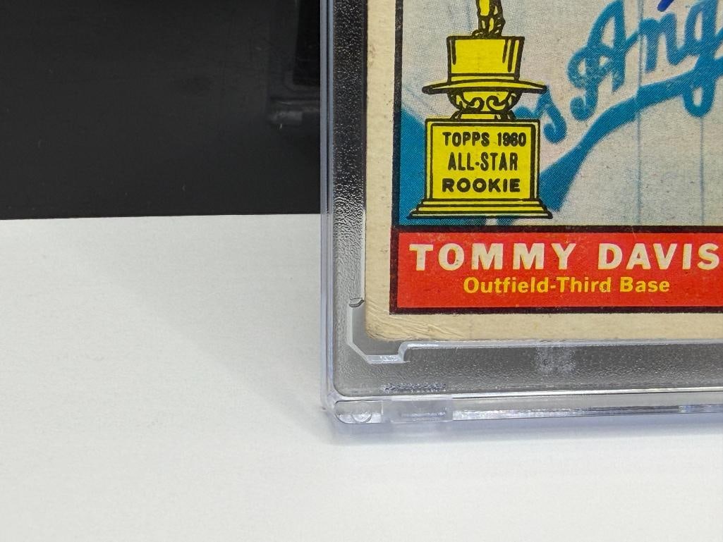 AUTOGRAPHED 1961 TOPPS #168 TOMMY DAVIS ALL-STAR ROOKIE BASEBALL CARD - 5