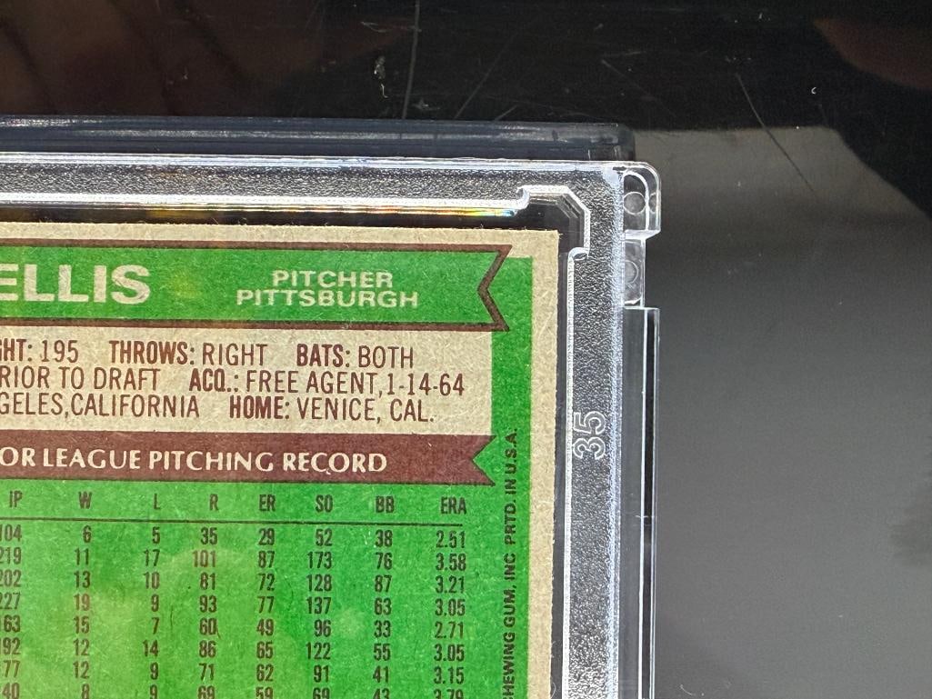 AUTOGRAPHED 1976 TOPPS #528 DOCK ELLIS BASEBALL CARD - 12