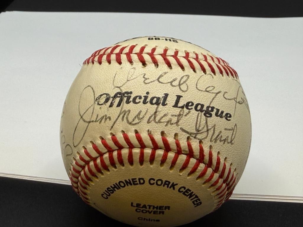 AUTOGRAPHED BASEBALL FEATURINGS HALL OF FAMERS ORLANDO CEPEDA, MAURY WILLS, AND MORE - 2