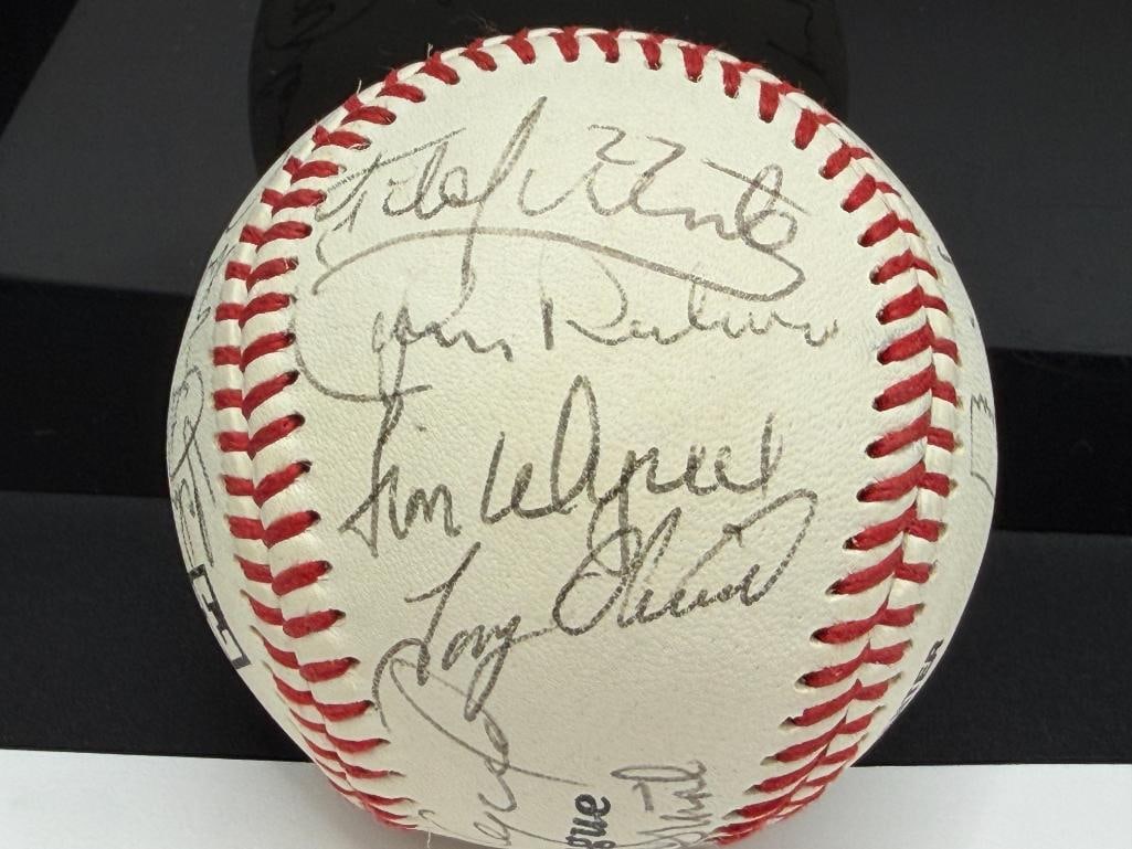 AUTOGRAPHED BASEBALL FEATURINGS HALL OF FAMERS ORLANDO CEPEDA, MAURY WILLS, AND MORE - 3