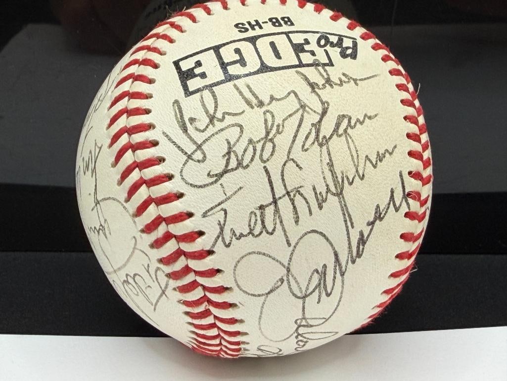 AUTOGRAPHED BASEBALL FEATURINGS HALL OF FAMERS ORLANDO CEPEDA, MAURY WILLS, AND MORE - 5