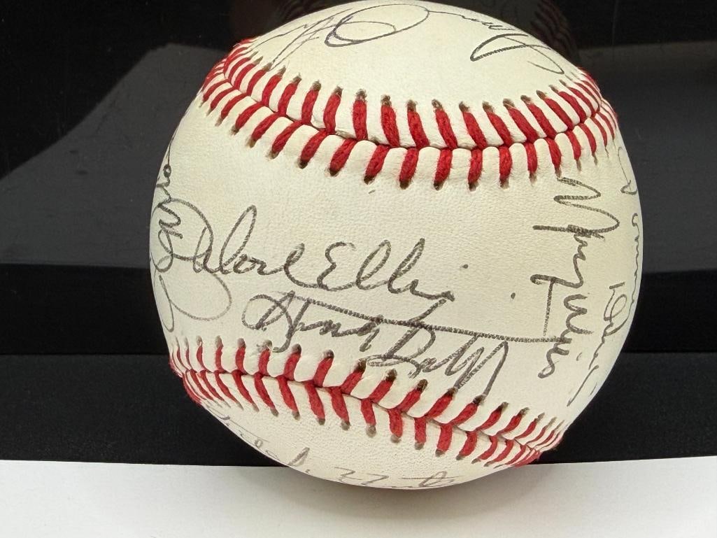 AUTOGRAPHED BASEBALL FEATURINGS HALL OF FAMERS ORLANDO CEPEDA, MAURY WILLS, AND MORE - 7