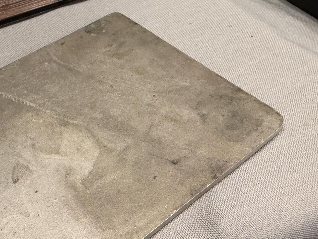 VINTAGE CAST ALUMINUM DHAHRAN, SAUDI ARABIA LICENSE PLATE WITH RAISED ARABIC LETTERS CIRCA 1950'S - 5