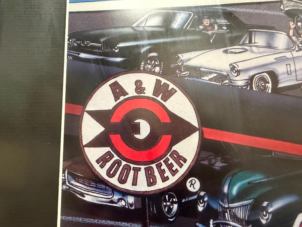 1997 A&W ROOTBEER ILLUSTRATED ROUTE 66 ADVERTISEMENT POSTER BY ALLEN - 11