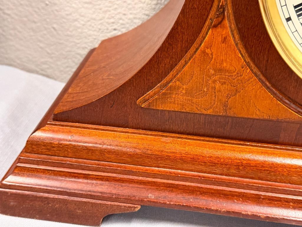 ETHAN ALLEN MOON PHASE ANALOG MANTLE CLOCK IN CHERRY WOOD FINISH MADE IN GERMANY - 5