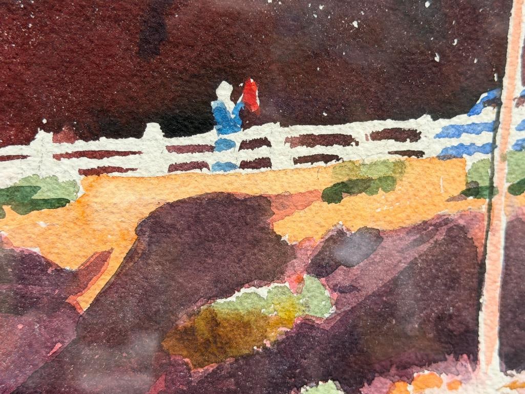 DELORES SAMUELS YOUNG AMERICAN NEVADA ARTIST LATIMER SCHOOL ORIGINAL WATERCOLOR ON PAPER PAINTING - 5