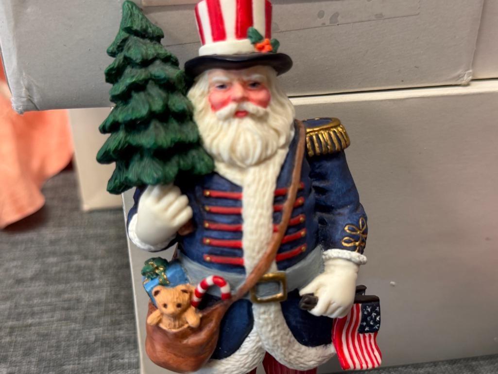 LENOX HOLIDAY CERAMIC AND RESIN SANTA FIGURES FROM VARIOUS COLLECTIONS - 12