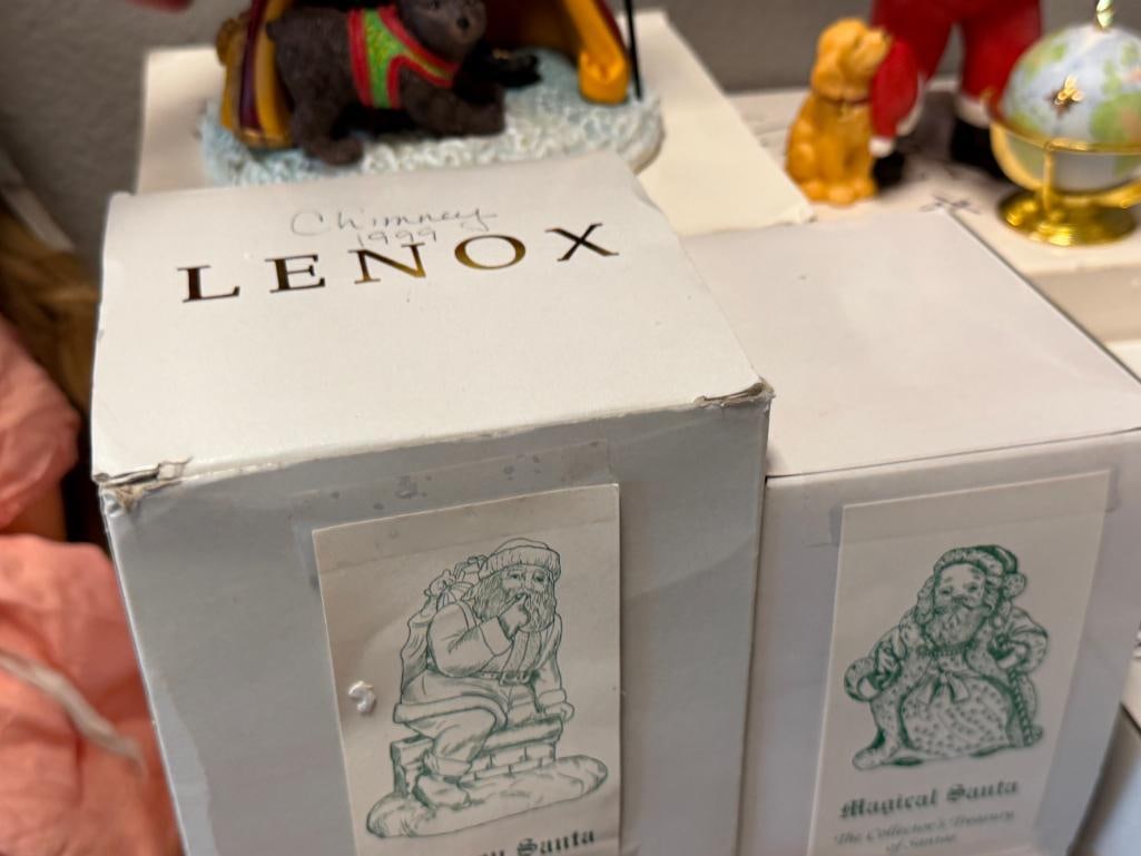 LENOX HOLIDAY CERAMIC AND RESIN SANTA FIGURES FROM VARIOUS COLLECTIONS - 9