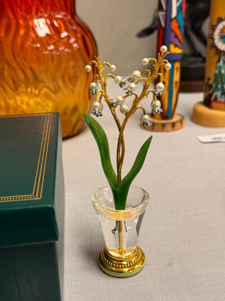 JOAN RIVERS IMPERIAL FLOWERS LILY OF THE VALLEY RUSSIAN INSPIRED FLORAL ARRANGEMENT - 2