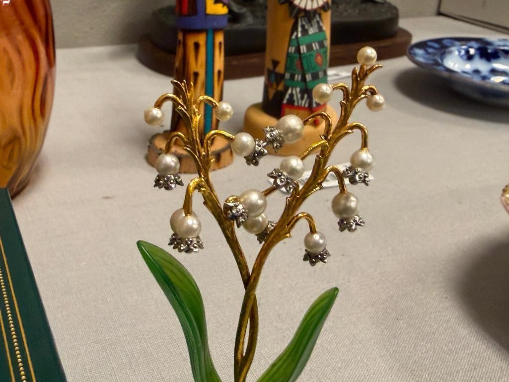 JOAN RIVERS IMPERIAL FLOWERS LILY OF THE VALLEY RUSSIAN INSPIRED FLORAL ARRANGEMENT - 3