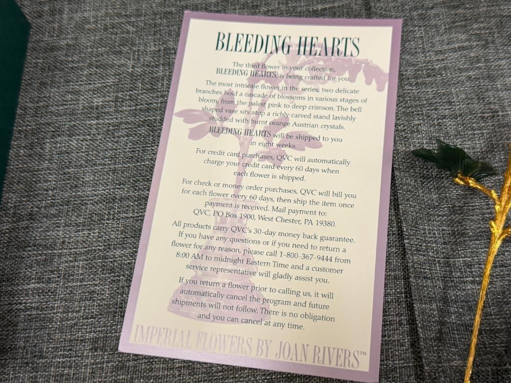 JOAN RIVERS IMPERIAL FLOWERS BLEEDING HEARTS RUSSIAN INSPIRED FLORAL ARRANGEMENT - 9