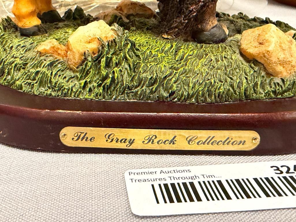 AMY & ADDY EXCLUSIVE THE GRAY ROCK COLLECTION CAST RESIN BUFFALO FIGURINE - 5