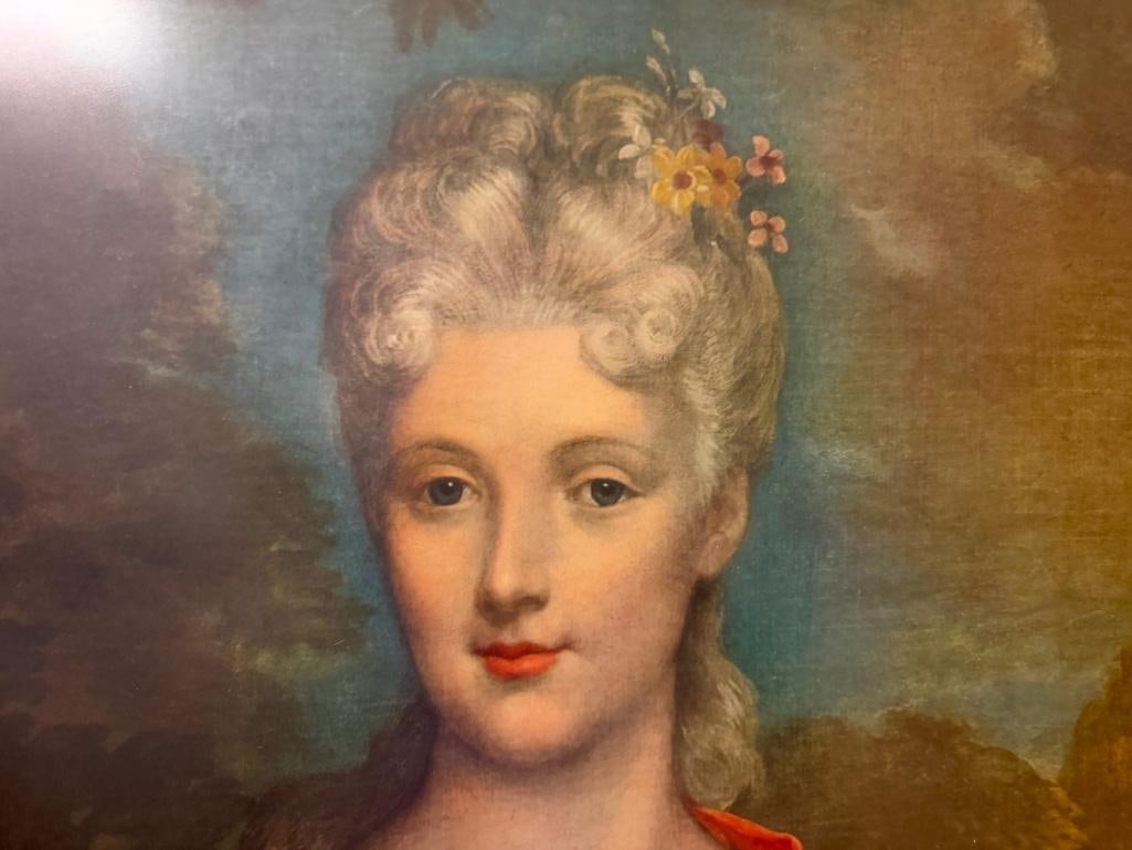 " PORTRAIT OF MADEMOISELLE DUBOIS " PRINT BY THE PROMINENT FRENCH ARTIST NICOLAS DE LARGILLIERE - 4