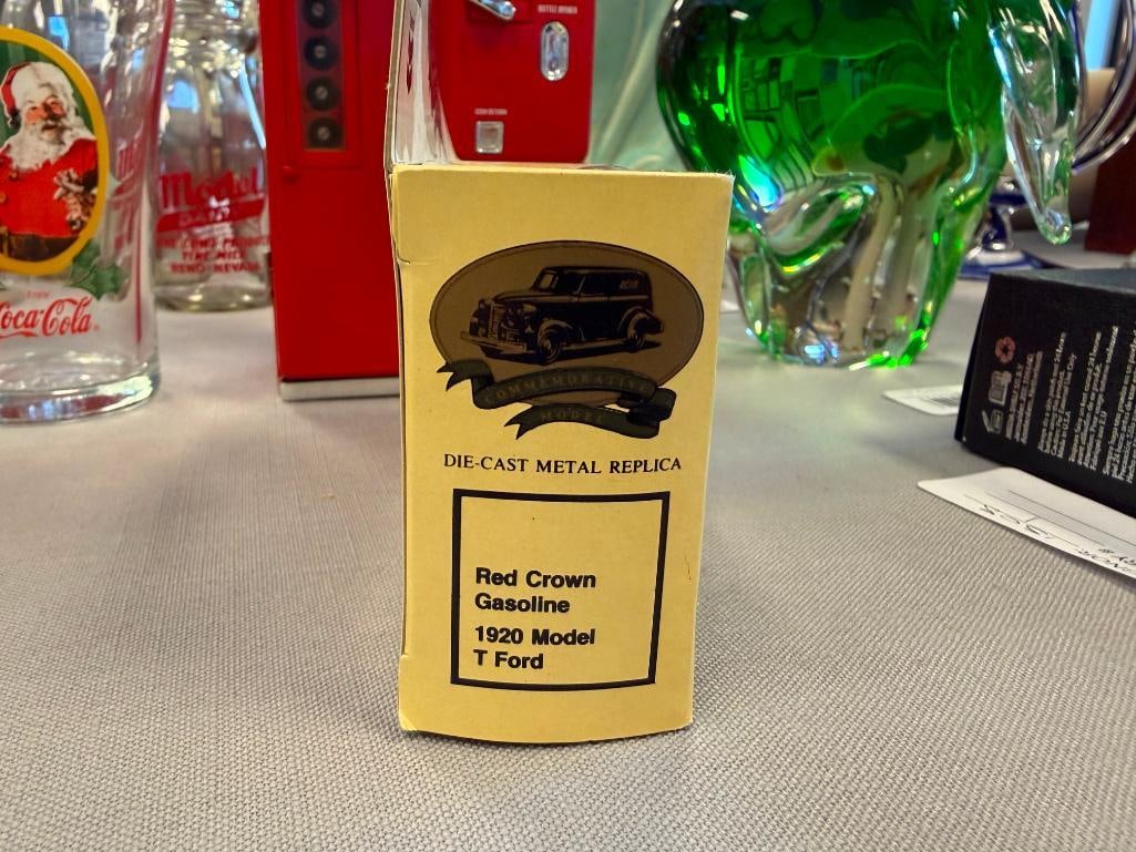 COCA-COLA COLLECTIBLES DRINKING GLASSES, DIE-CAST VENDING MACHINE MODEL, MINIATURE SIX PACK - 11