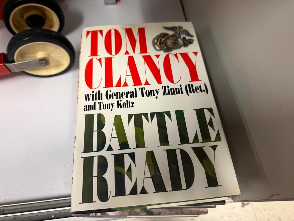 FIVE SIGNED HARDBACK BOOKS FROM AUTHORS TOM CLANCY, TOMMY FRANKS, STEPHEN RODRICK, AND MORE - 10