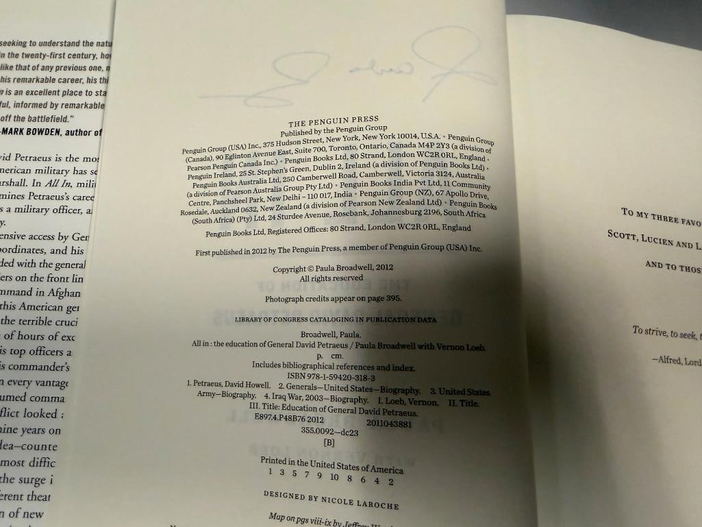 FIVE SIGNED HARDBACK BOOKS FROM AUTHORS TOM CLANCY, TOMMY FRANKS, STEPHEN RODRICK, AND MORE - 5