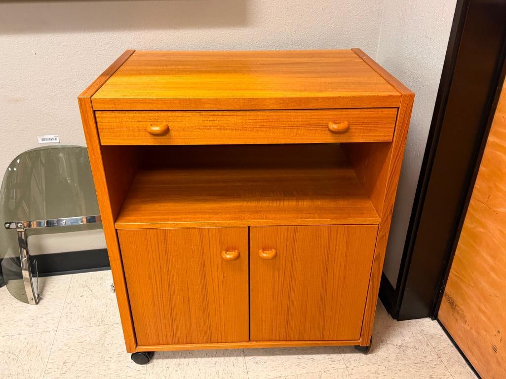 VINTAGE DANISH MID-CENTURY MODERN CLAUSEN & SON SILKEBORG MADE UTILITY CART - 2