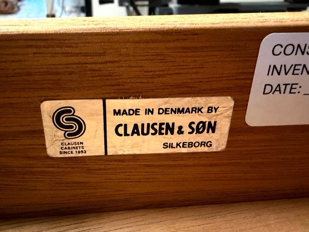VINTAGE DANISH MID-CENTURY MODERN CLAUSEN & SON SILKEBORG MADE UTILITY CART - 9